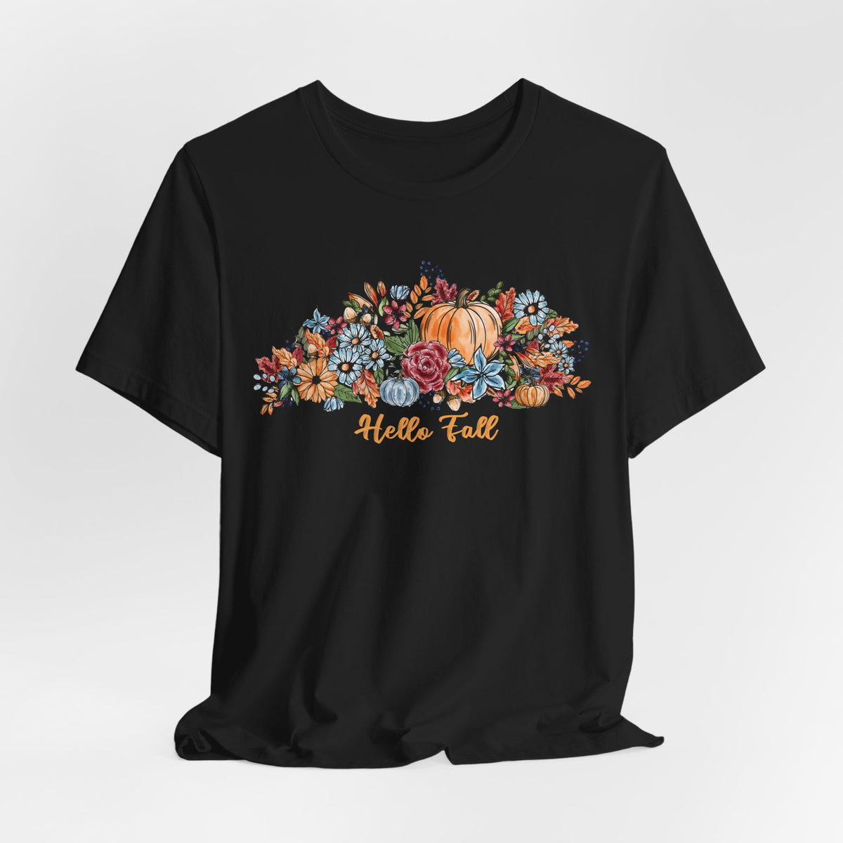 Hello Fall Watercolor Floral T-Shirt