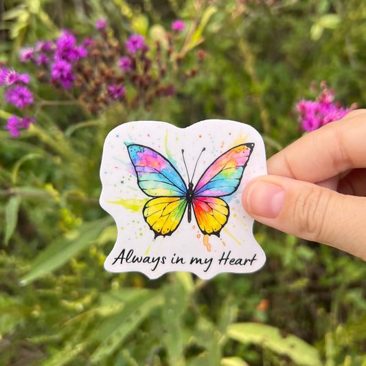 Always in My Heart Watercolor Butterfly