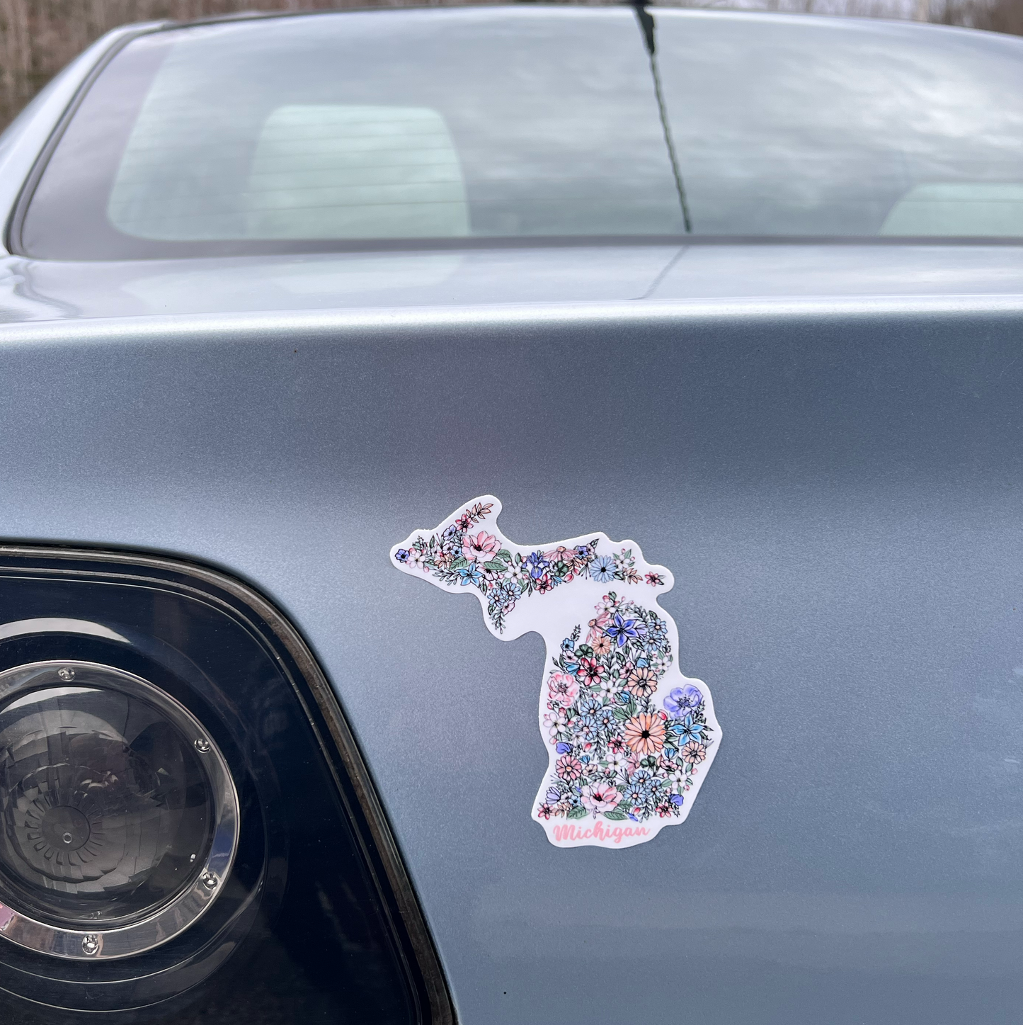 Michigan Floral Waterproof Car Decal