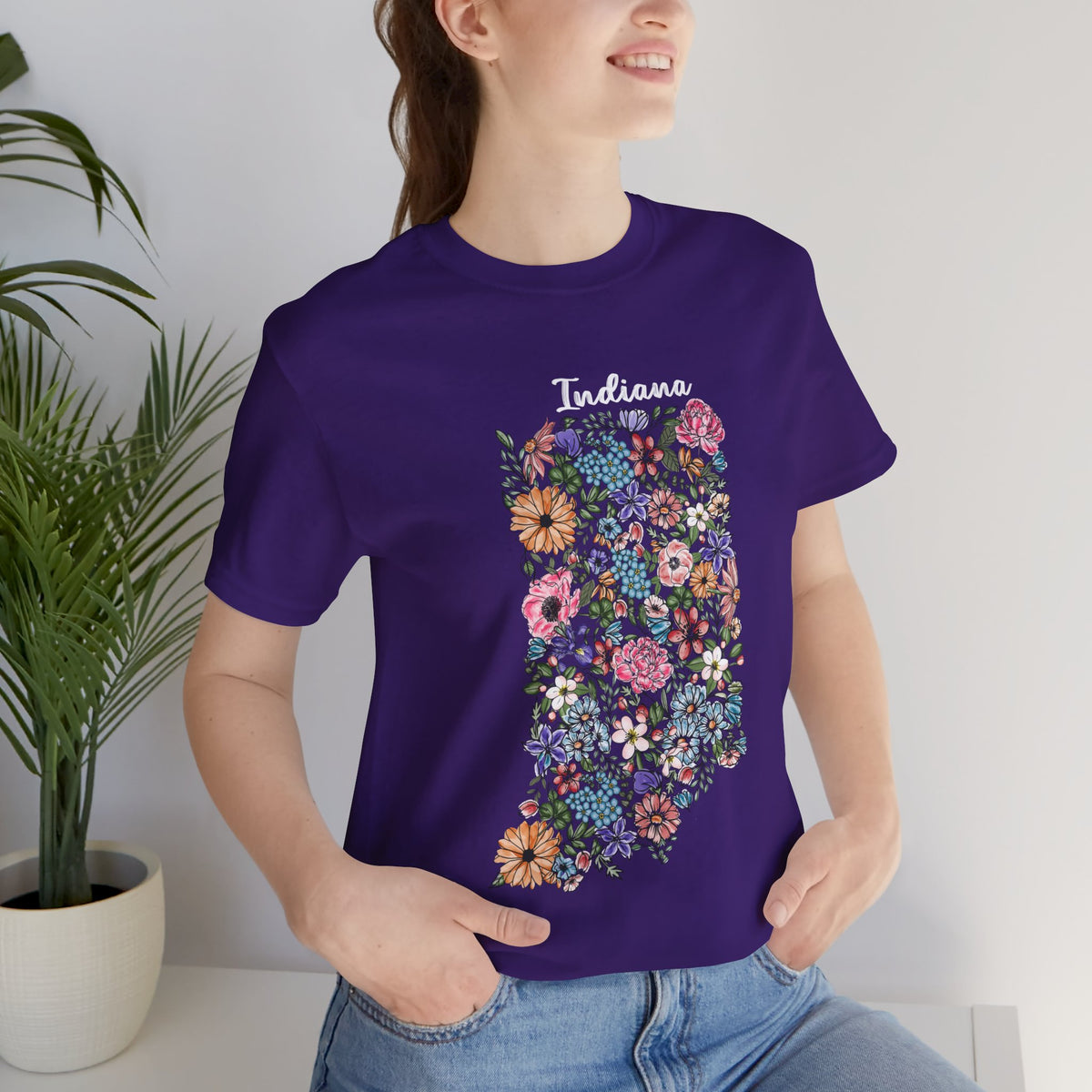Indiana State Floral T-Shirt | Floral Botanical Tee