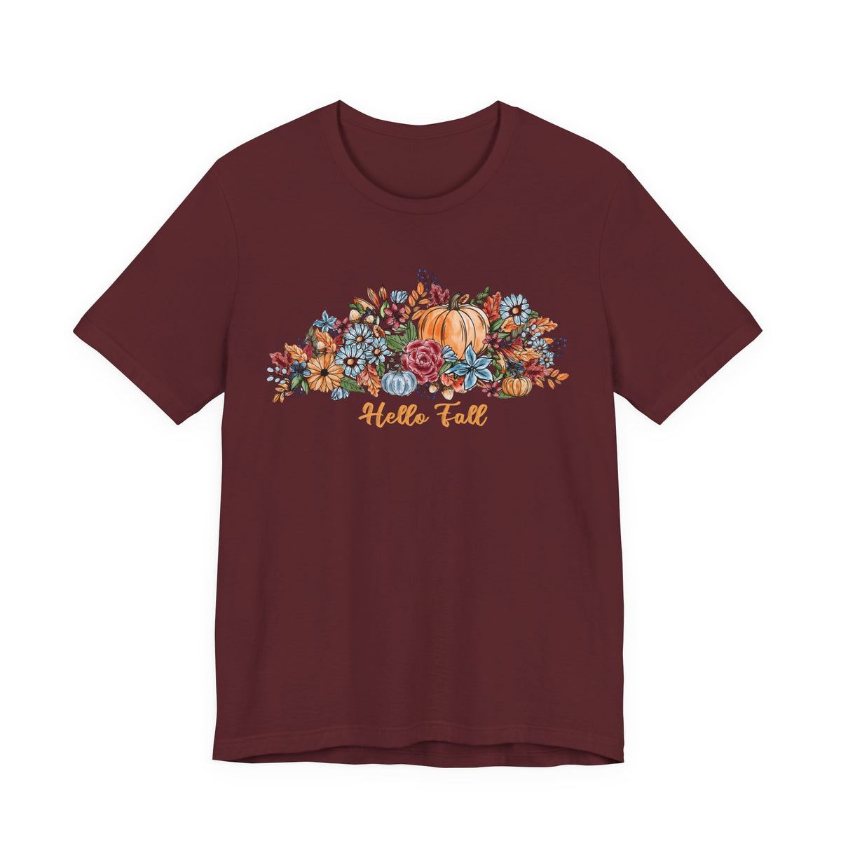 Hello Fall Watercolor Floral T-Shirt