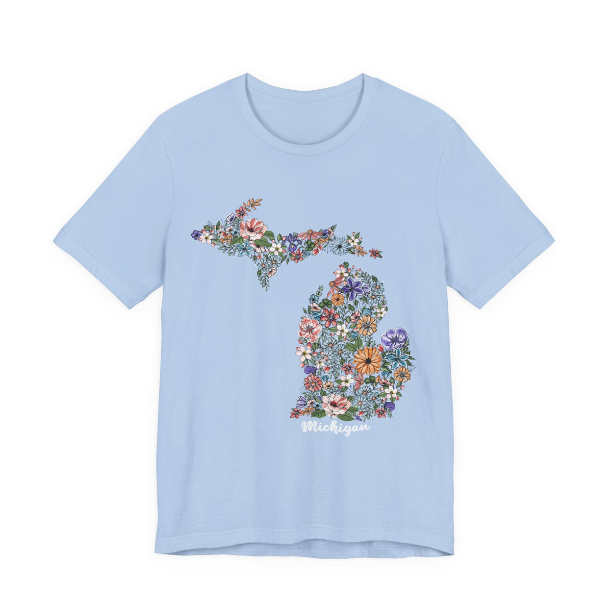 Michigan State Floral T-Shirt | Floral Botanical Tee