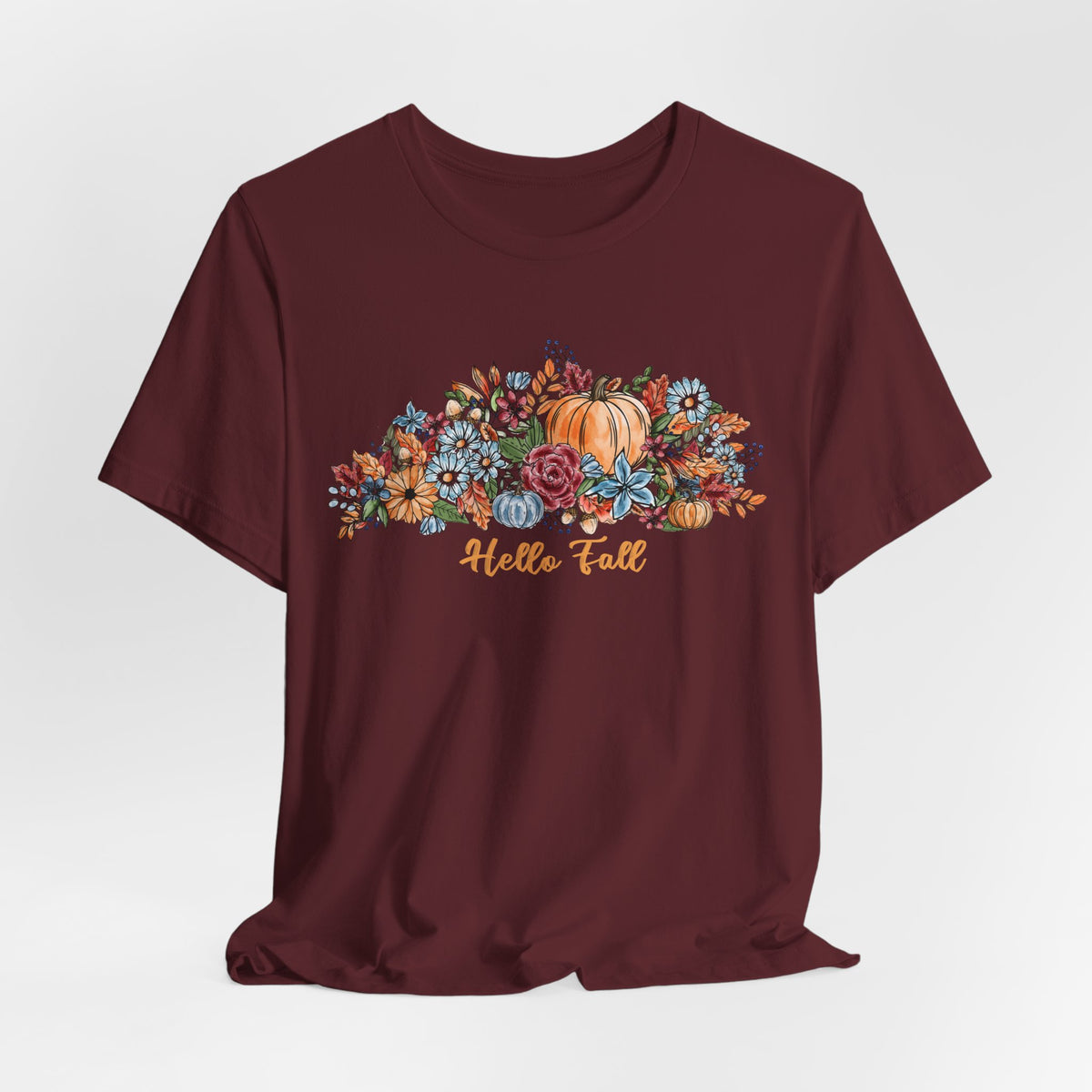 Hello Fall Watercolor Floral T-Shirt