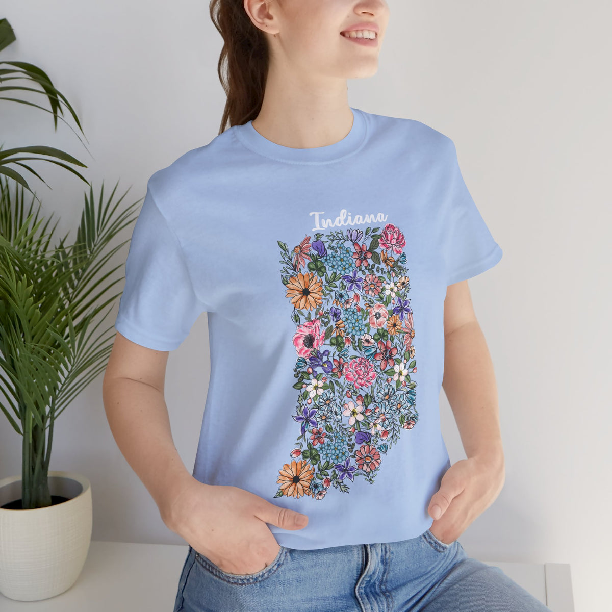 Indiana State Floral T-Shirt | Floral Botanical Tee