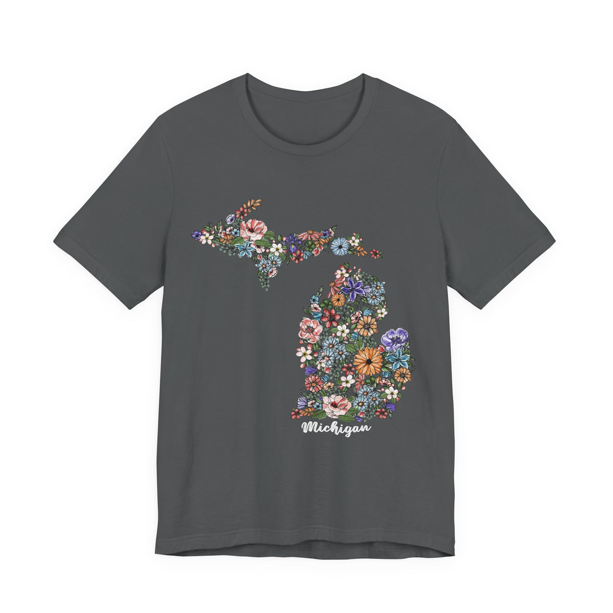 Michigan State Floral T-Shirt | Floral Botanical Tee