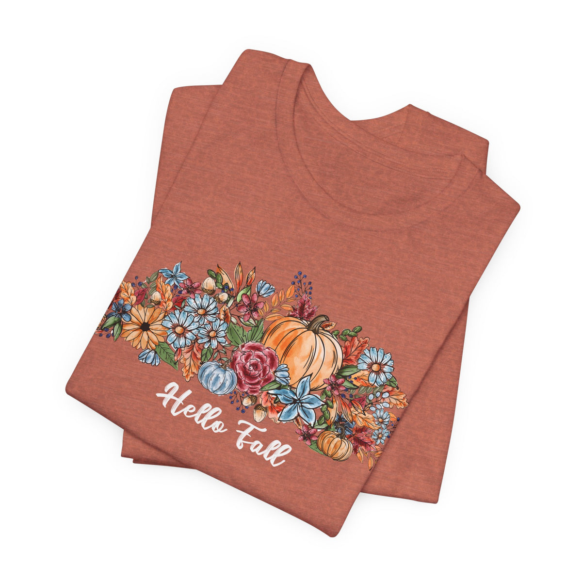Hello Fall Watercolor Floral T-Shirt