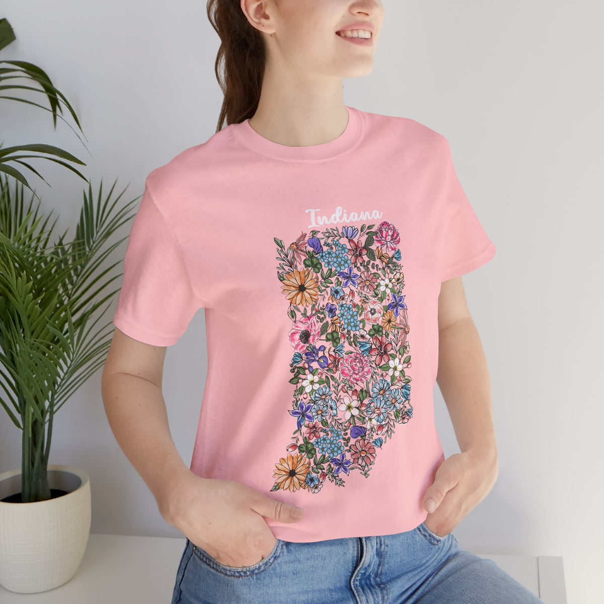 Indiana State Floral T-Shirt | Floral Botanical Tee
