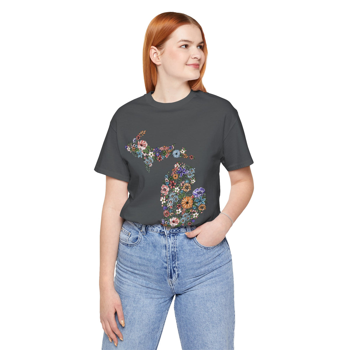 Michigan State Floral T-Shirt | Floral Botanical Tee