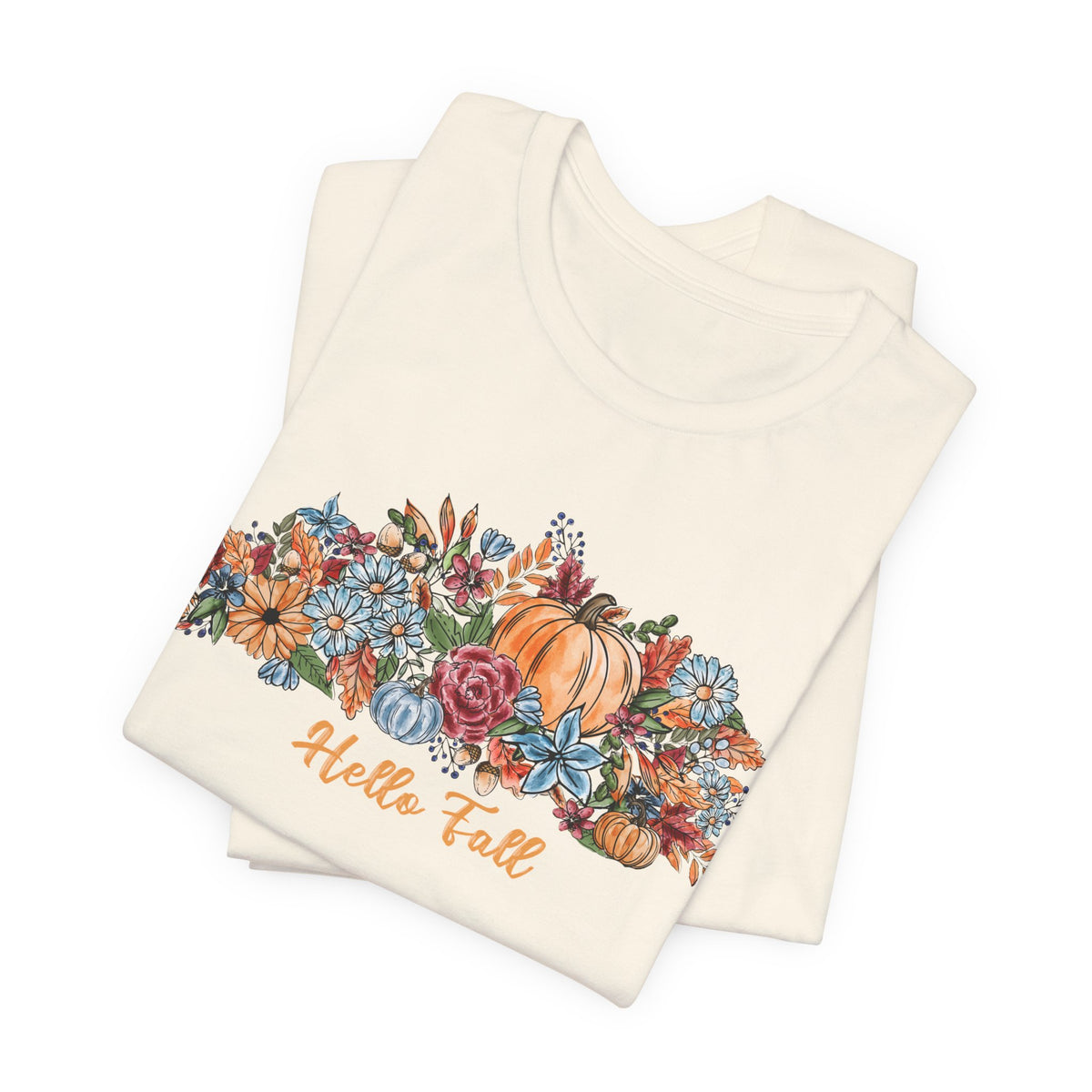 Hello Fall Watercolor Floral T-Shirt