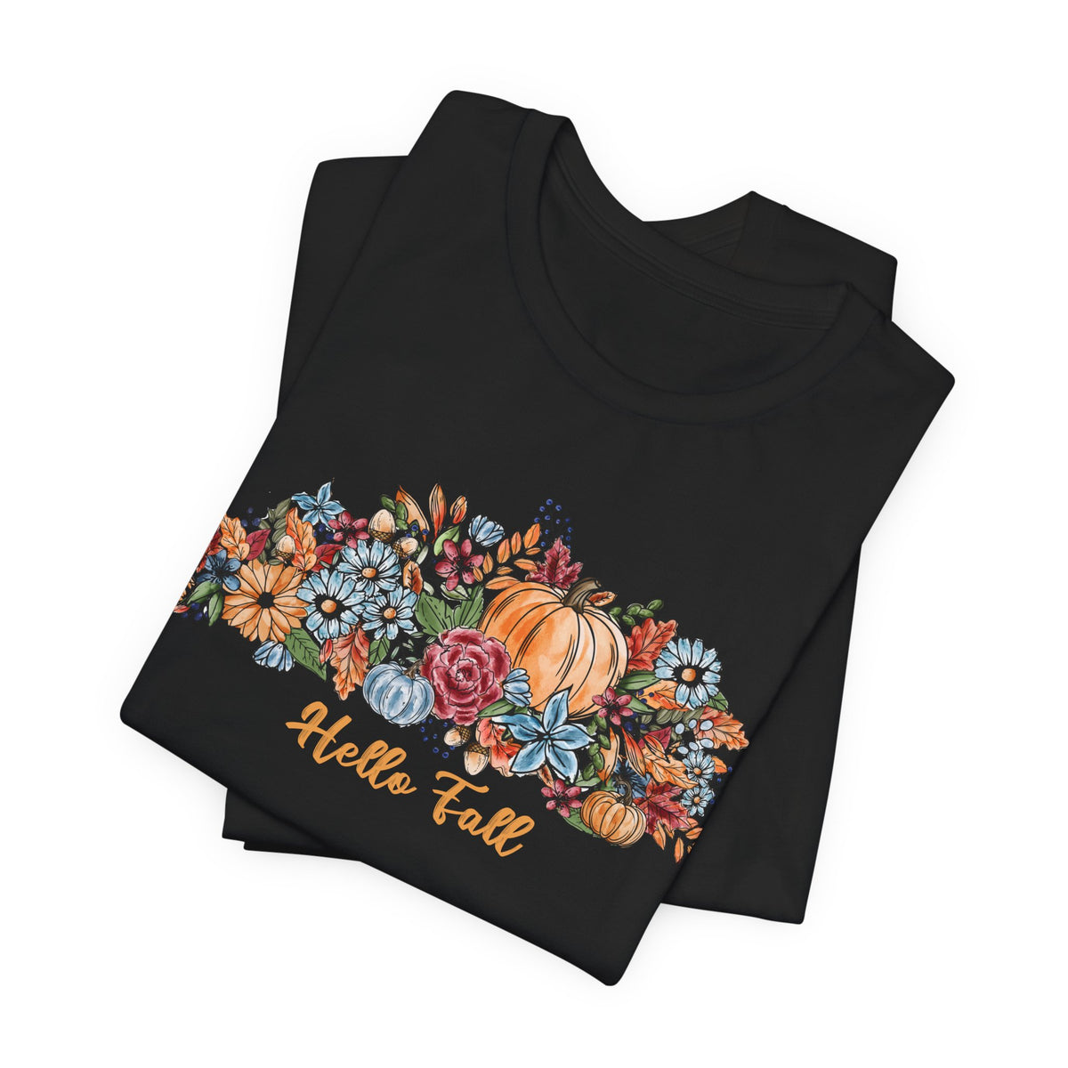 Hello Fall Watercolor Floral T-Shirt