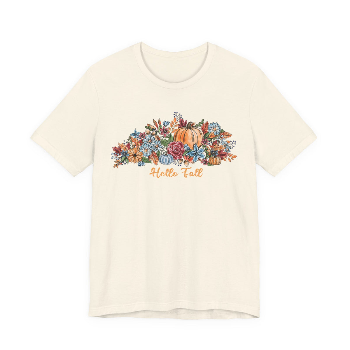 Hello Fall Watercolor Floral T-Shirt