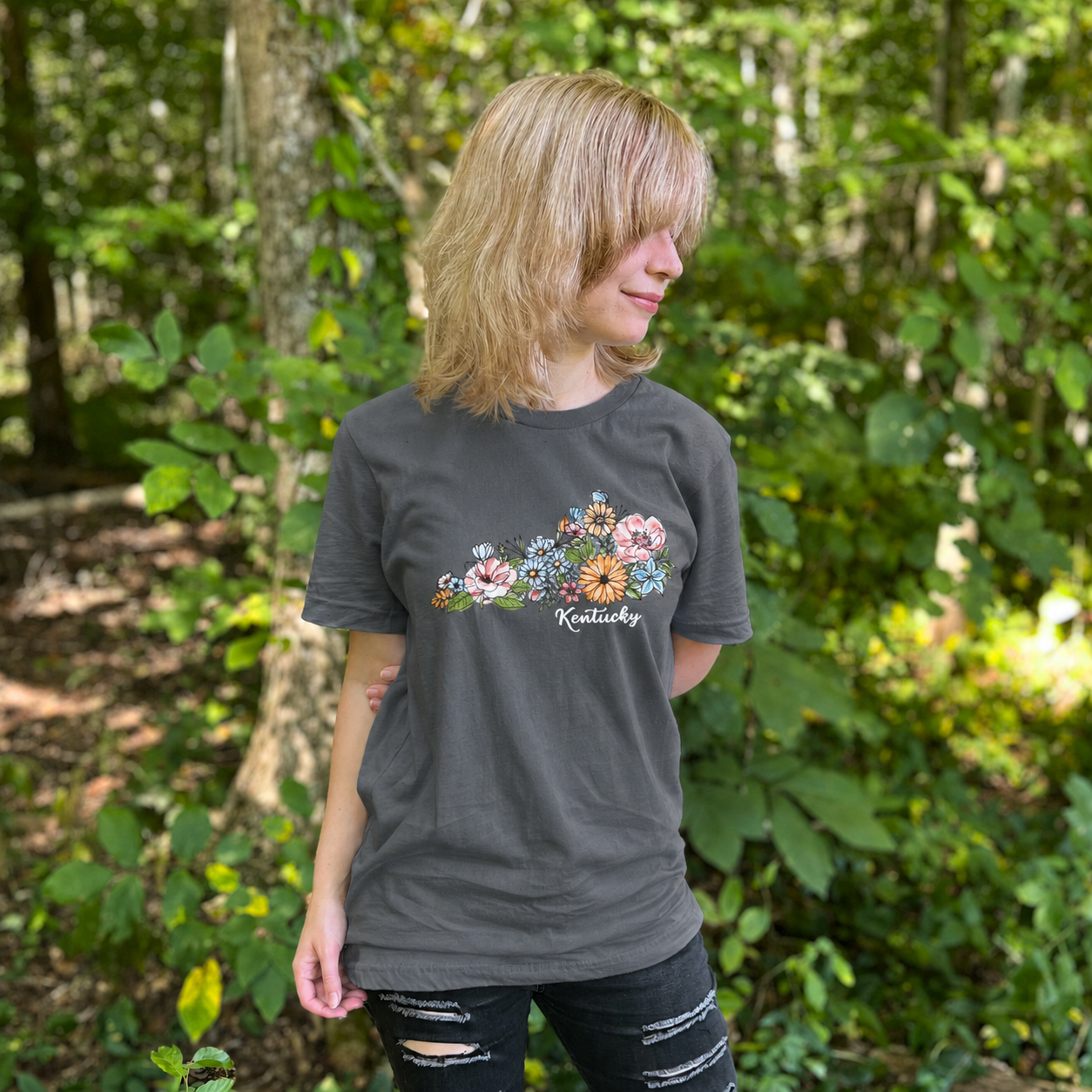 Kentucky State Floral T-Shirt | Floral Botanical Tee