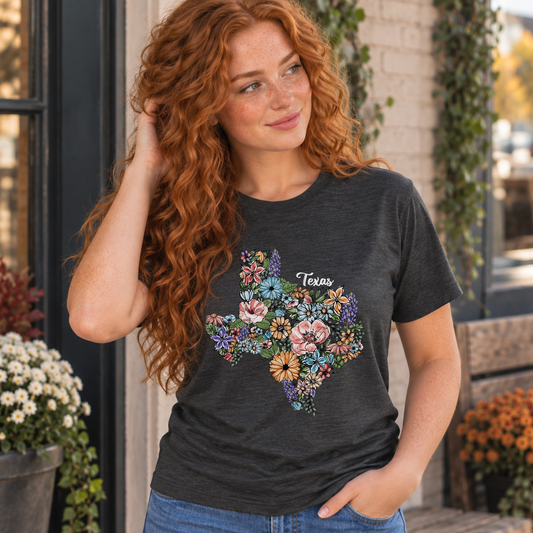 Texas State Floral T-Shirt | Floral Botanical Tee
