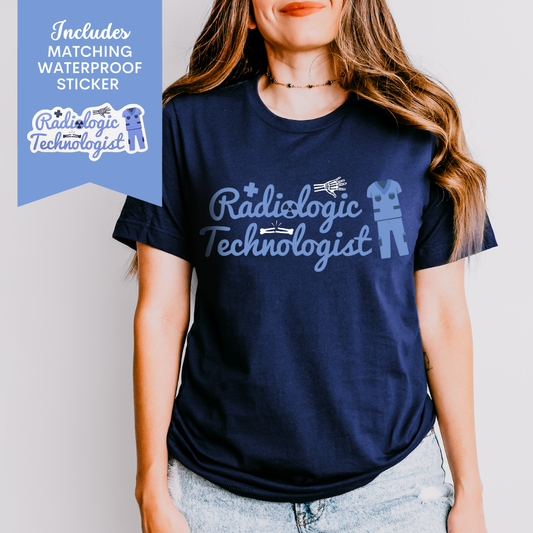 Radiologic Technologist Shirt, Rad Tech Week Gift, X Ray Technician Tee, Radiology Student Gift, Free Matching Sticker