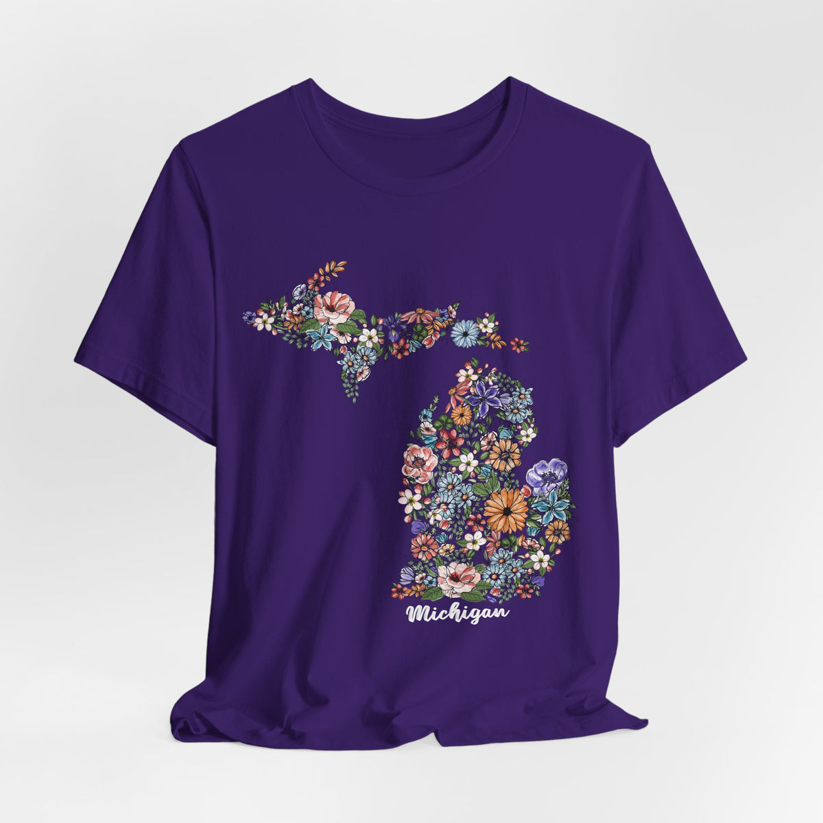Michigan State Floral T-Shirt | Floral Botanical Tee