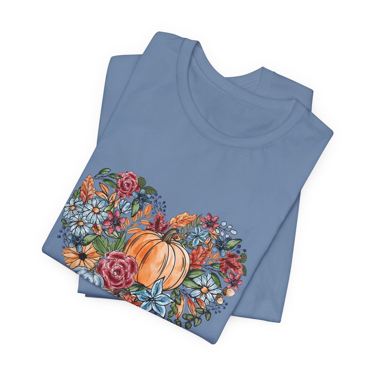 Fall Floral Heart Watercolor T-Shirt