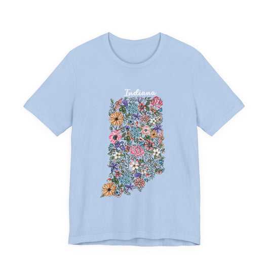 Indiana State Floral T-Shirt | Floral Botanical Tee
