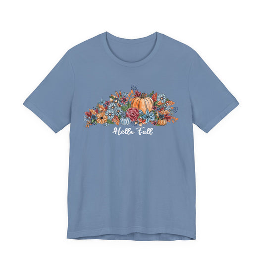 Hello Fall Watercolor Floral T-Shirt