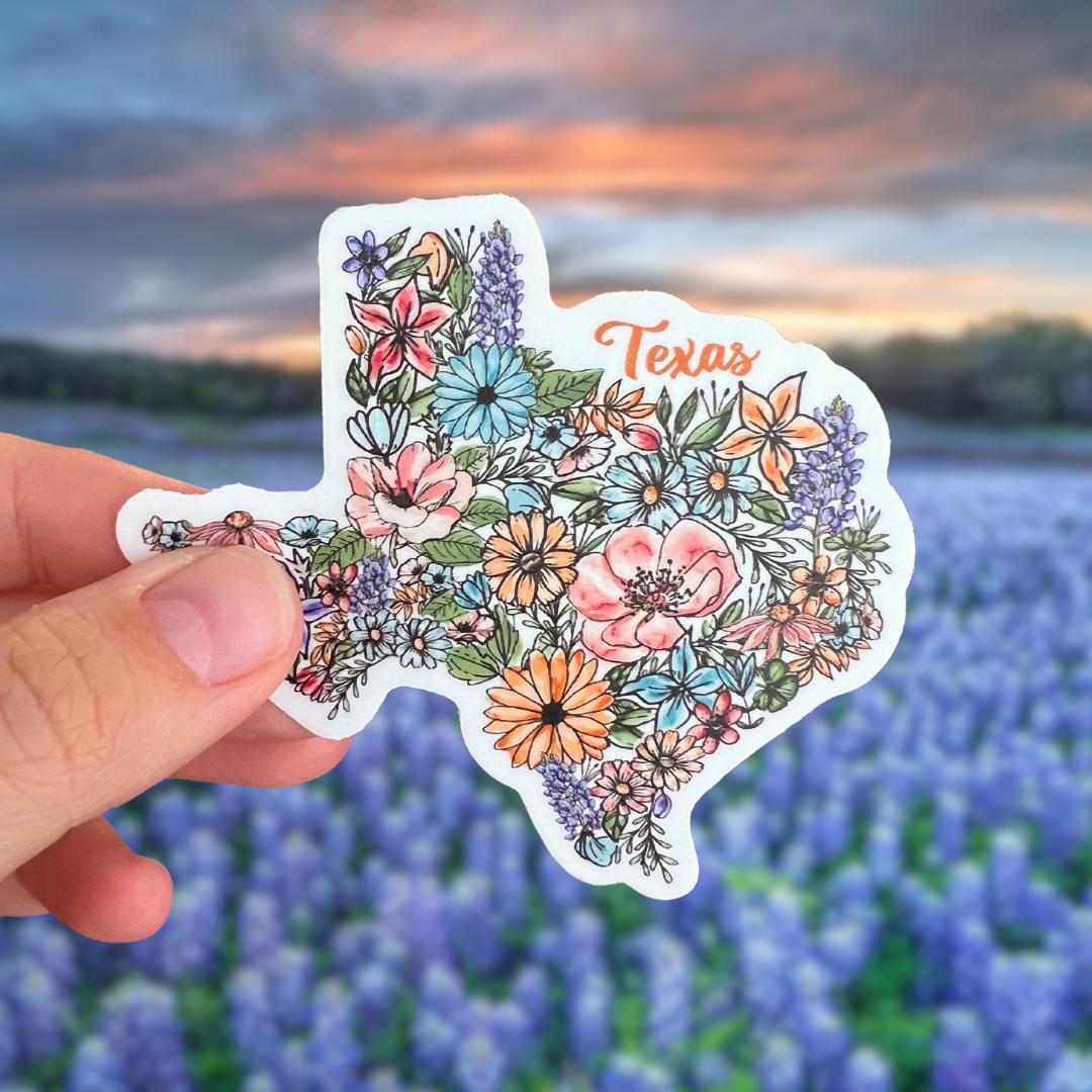 Blossoming Texas Sticker