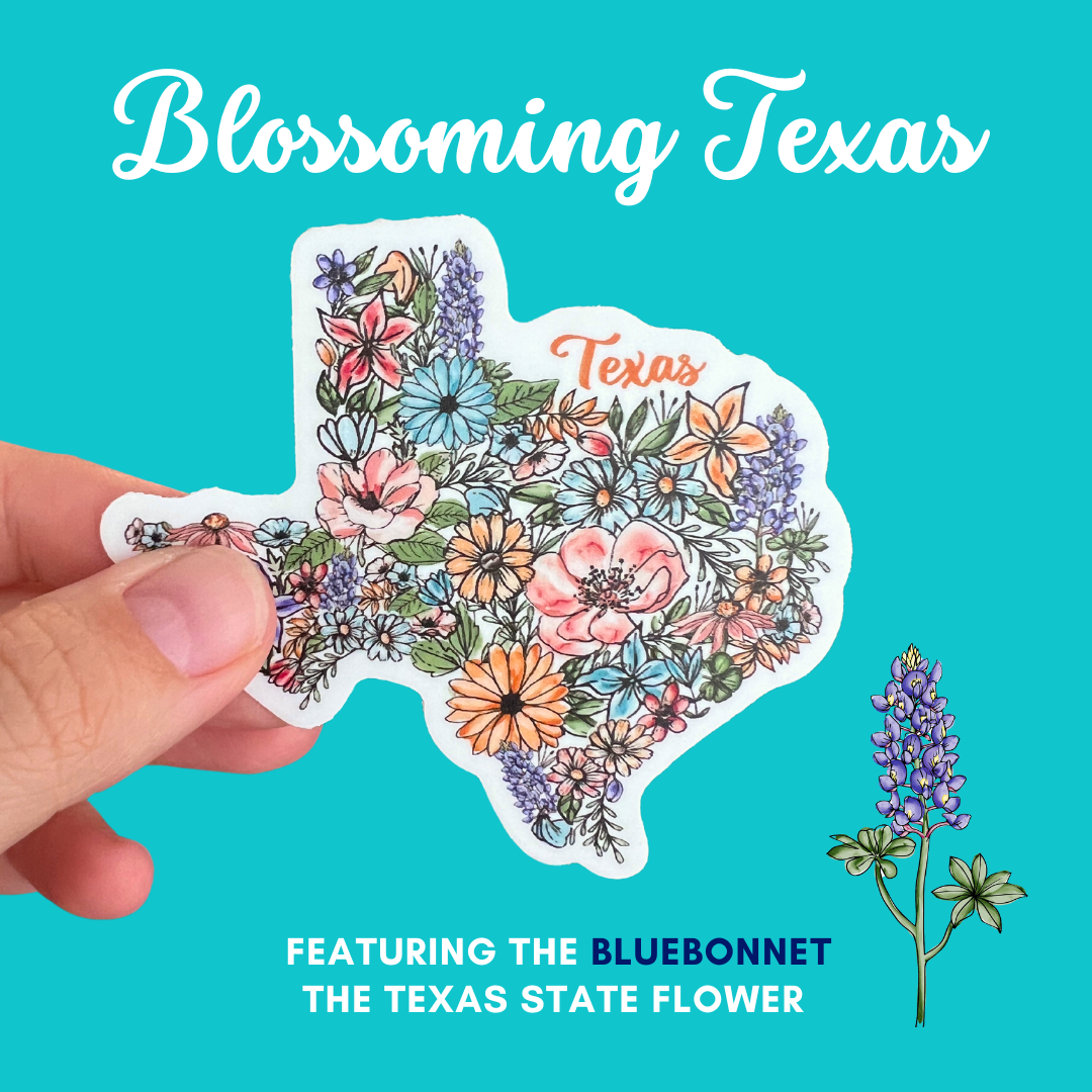 Blossoming Texas Sticker