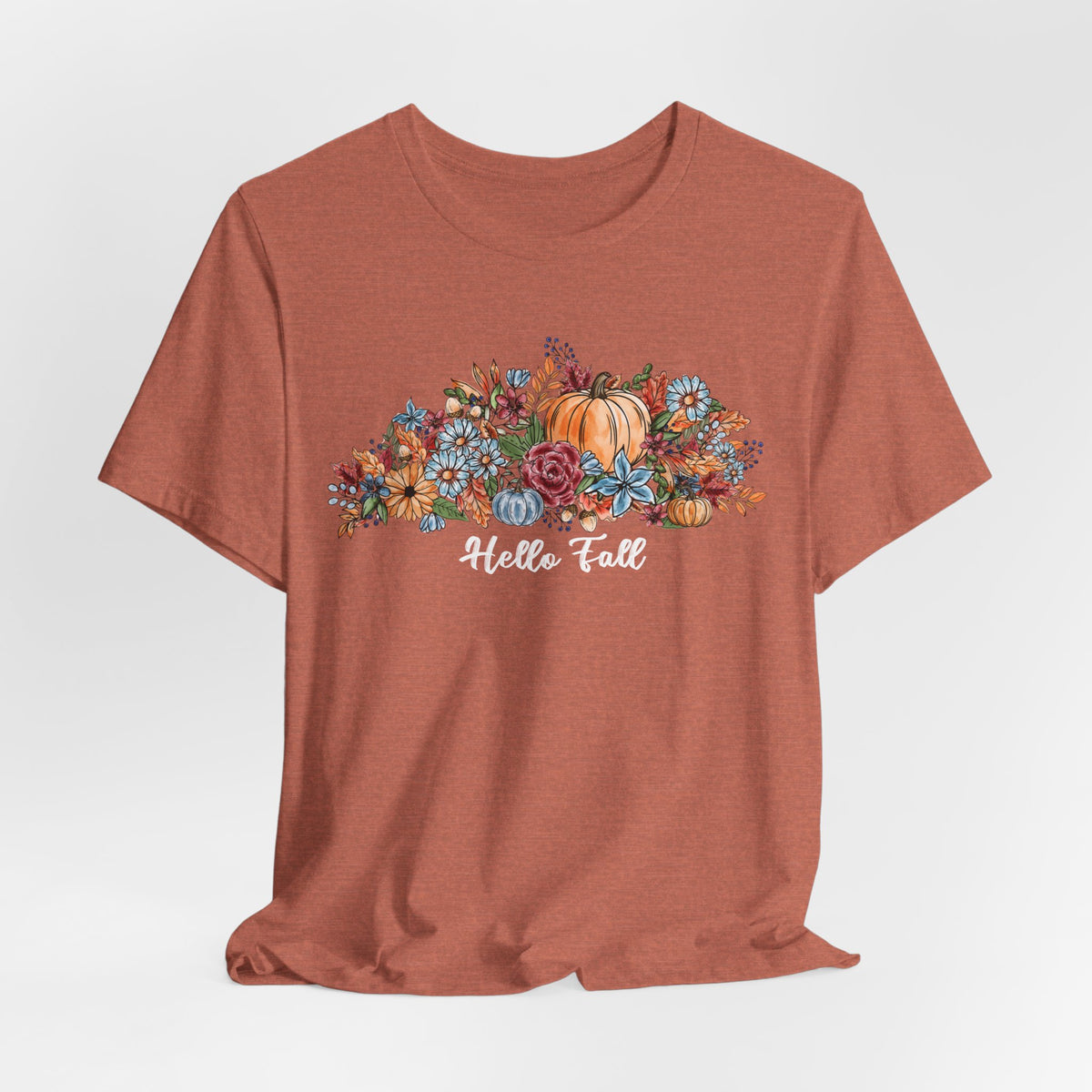 Hello Fall Watercolor Floral T-Shirt
