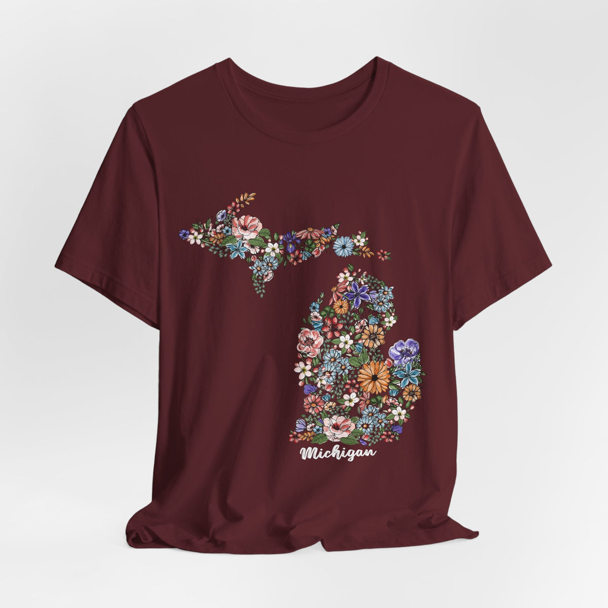 Michigan State Floral T-Shirt | Floral Botanical Tee