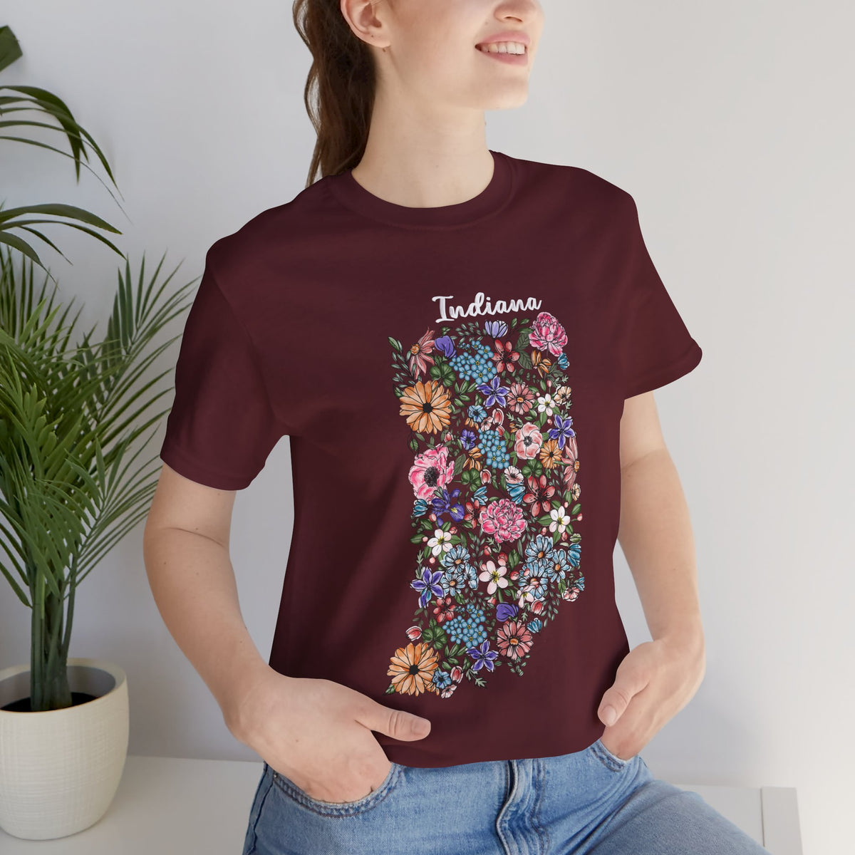 Indiana State Floral T-Shirt | Floral Botanical Tee