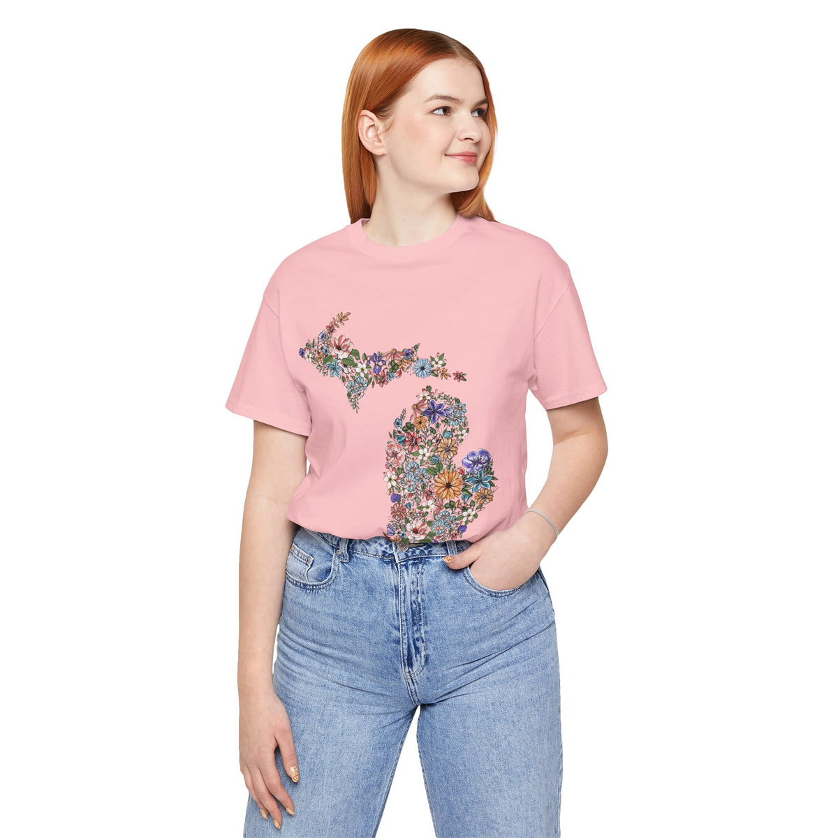 Michigan State Floral T-Shirt | Floral Botanical Tee