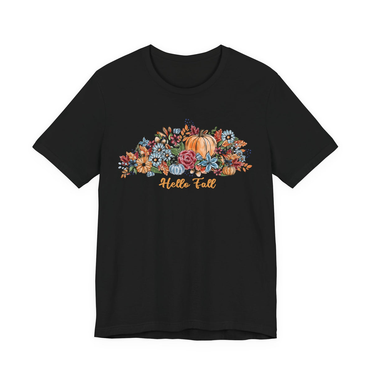 Hello Fall Watercolor Floral T-Shirt