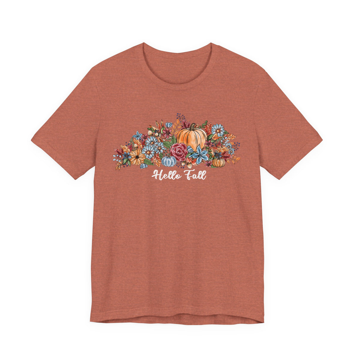 Hello Fall Watercolor Floral T-Shirt