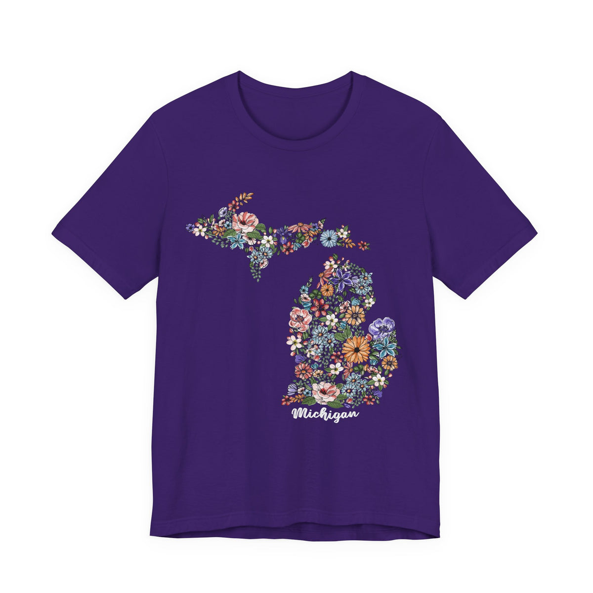 Michigan State Floral T-Shirt | Floral Botanical Tee