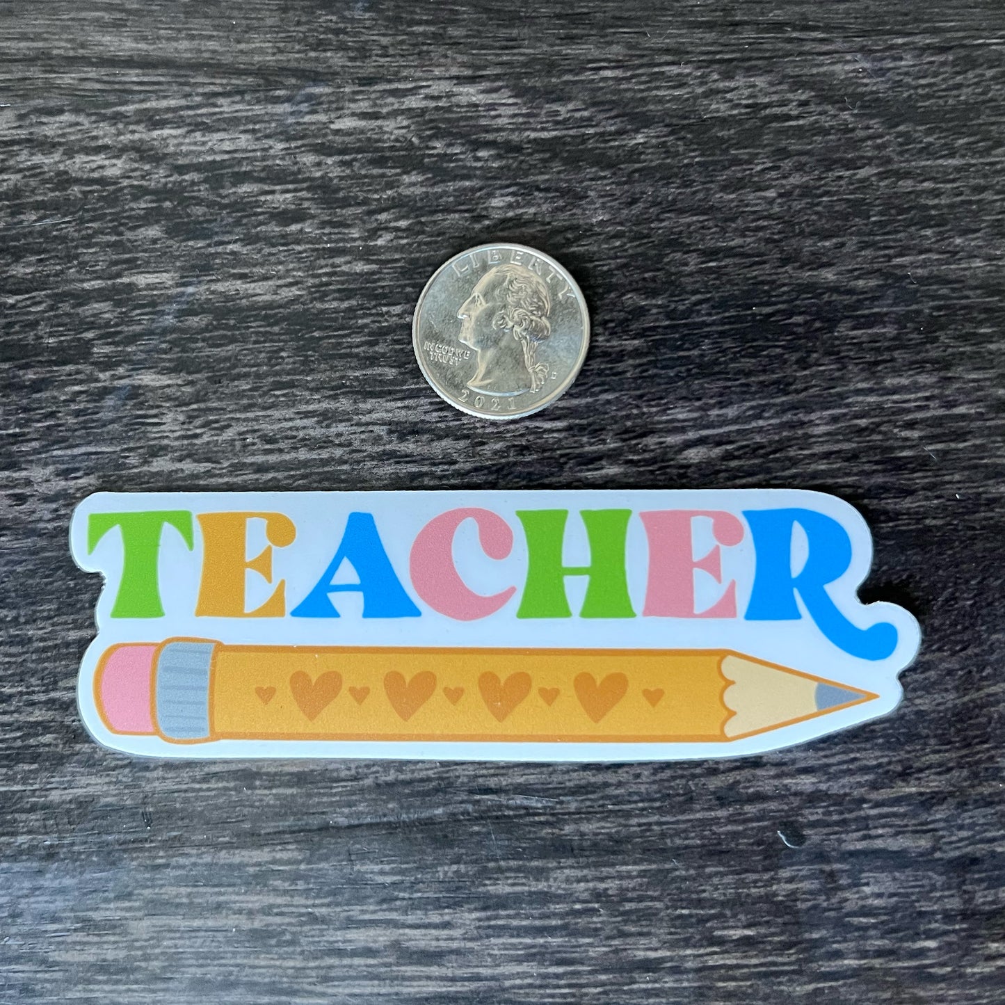 Teacher Pencil Sticker