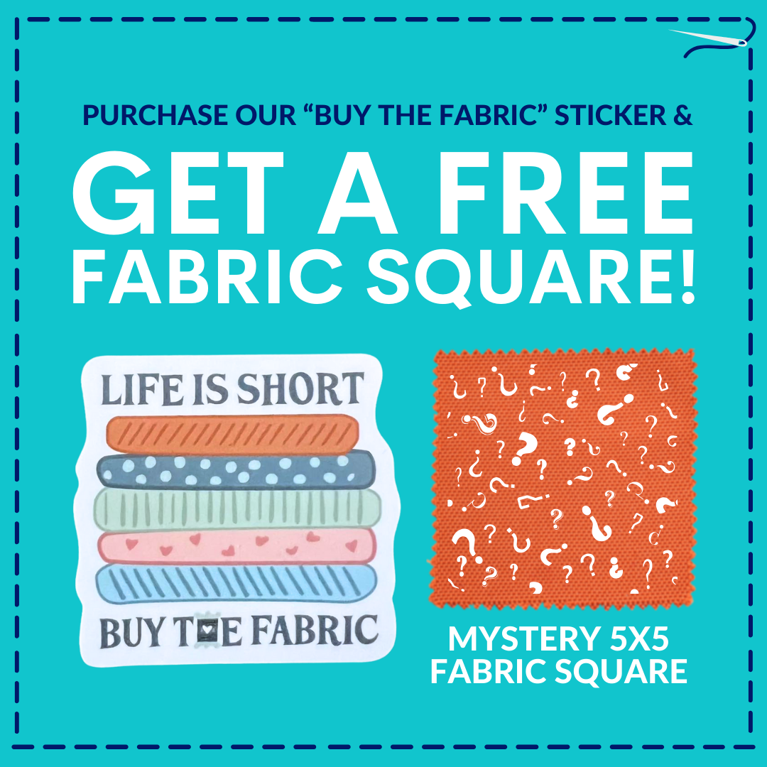 Life Is Short, Buy the Fabric Quilting Sticker