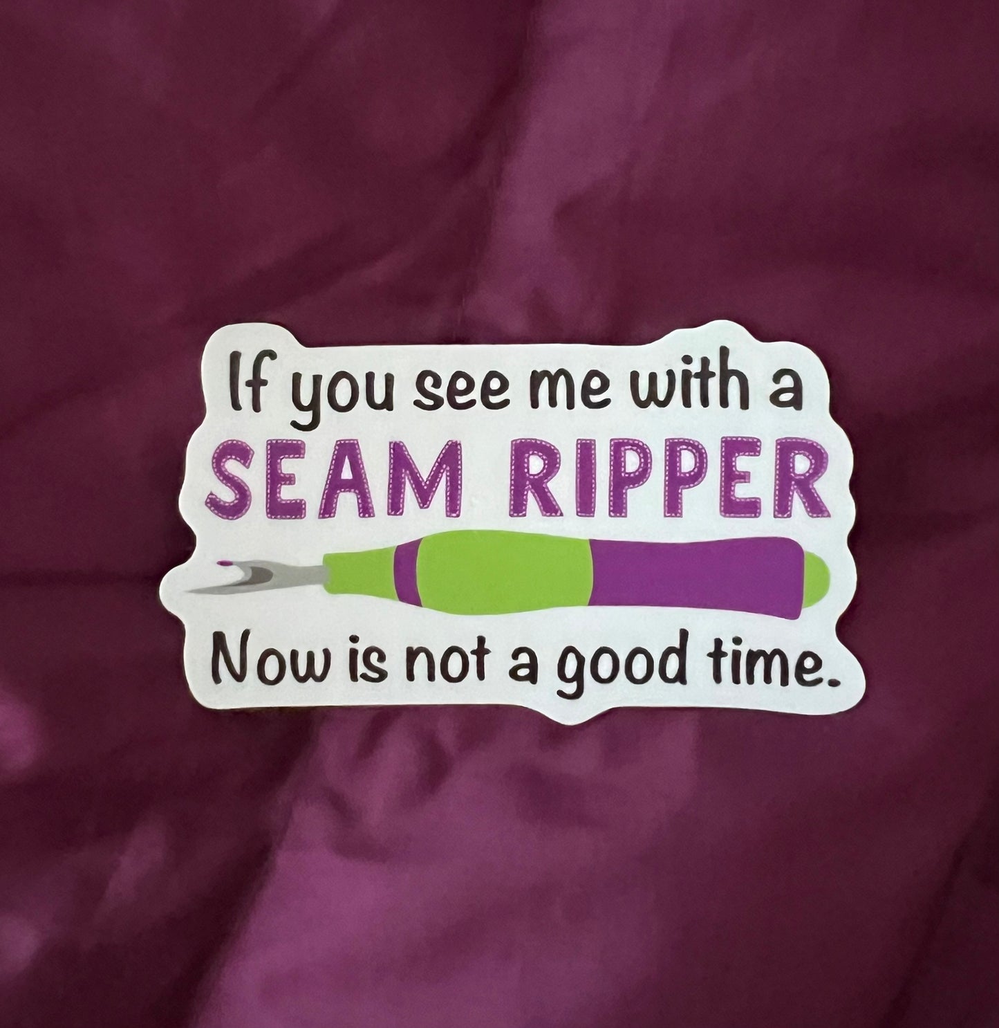 Seam Ripper Quilting Sticker