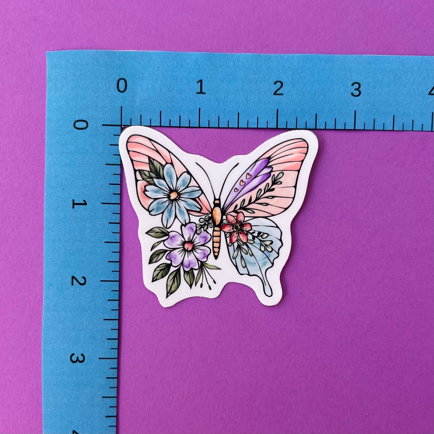 Watercolor Floral Butterfly