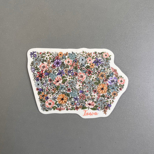 Blossoming Iowa Sticker