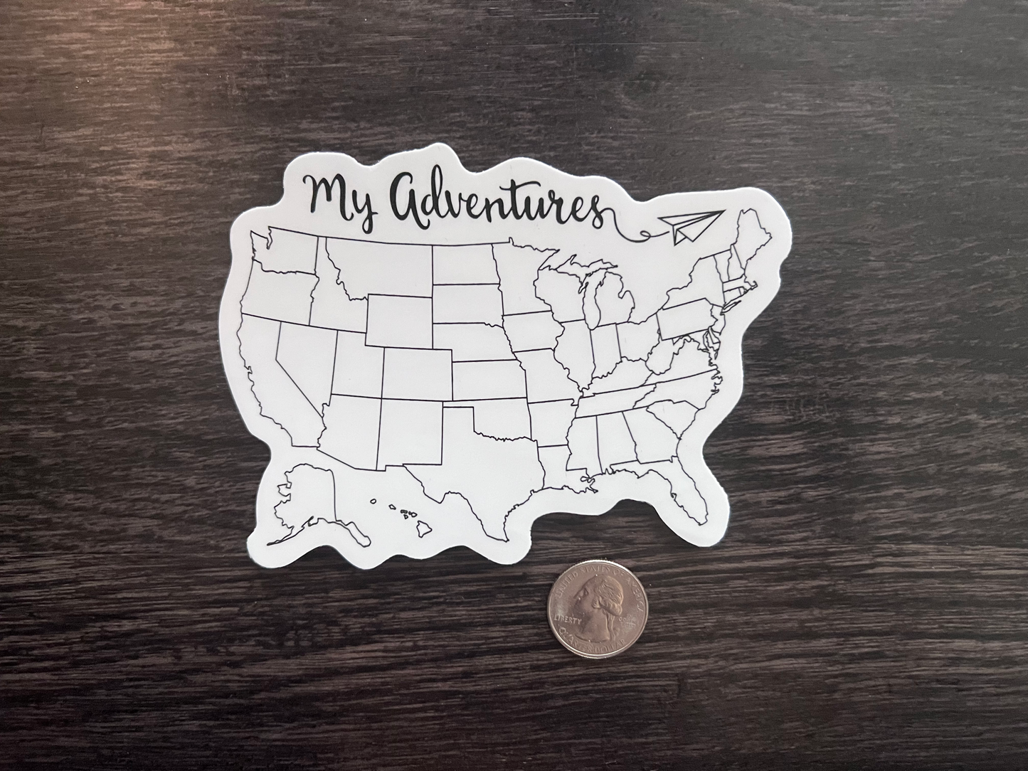 USA Travel Tracker Sticker