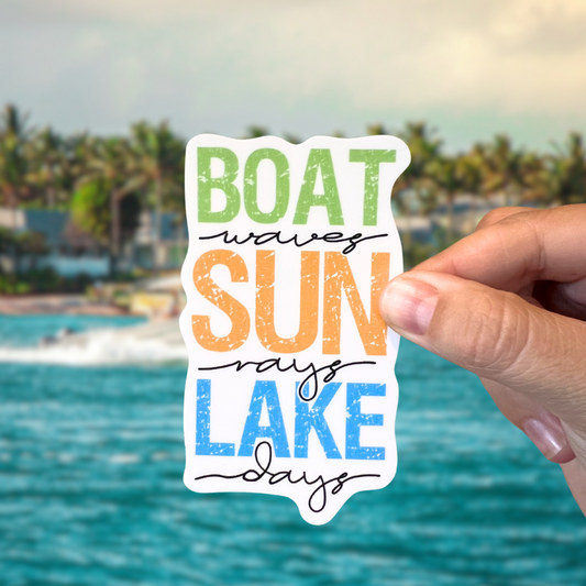 Boat Waves, Sun Rays, Lake Day